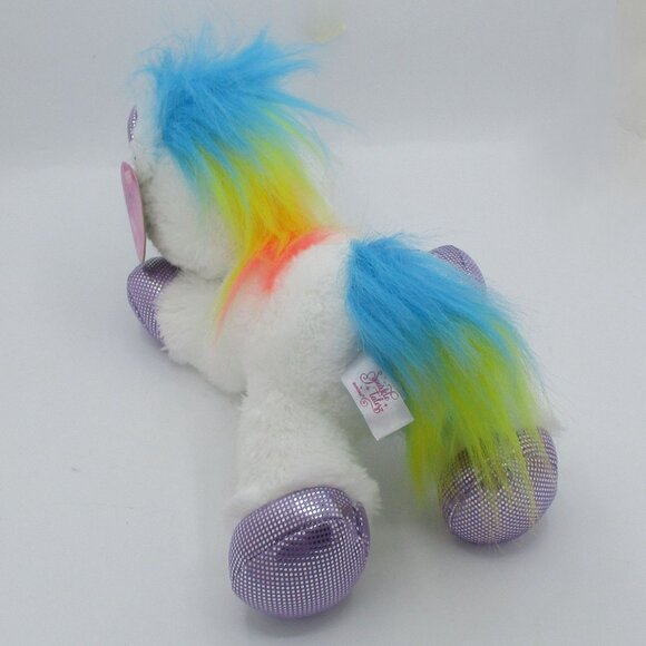 Aurora Sparkle Tales Unicorn Plush Toy 11" Stuffed Rainbow Mane Brand New - Picture 4 of 5